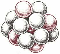 Skizze eines Atomkerns