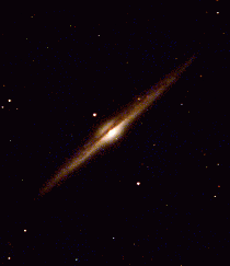 Spiralgalaxie von der Seite gesehen: NGC 4565